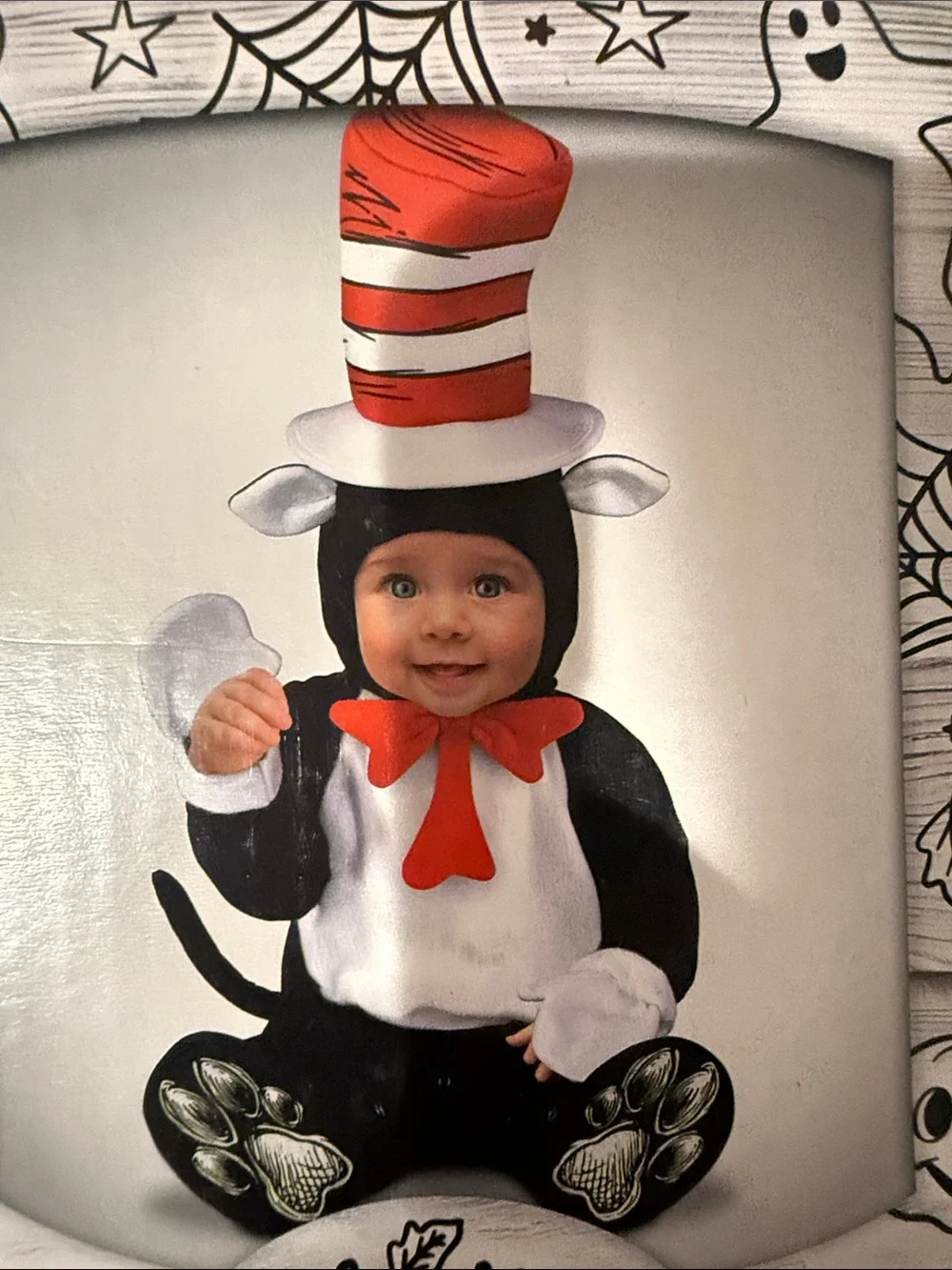 Dr. Seuss Cat in the Hat Infant Halloween Costume -Red, White & Black 0-6 months